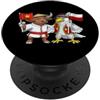 Vietnamese Polish Heritage Bandiera Vietnam Polonia Radici vietnamite Polacca PopSockets PopGrip Adesivo