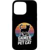 Retro Cat Gaming Controller Lover Custodia per iPhone 15 Pro Max Gamer Cat Lover Premi Start Pet Cat Retro