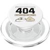 404 Motivation Not Found Funny Tech Meme 404 Motivazione non trovata Umorismo retrò su Internet PopSockets PopGrip per MagSafe