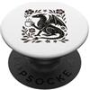 Cozy Mythical Creatures & Boho Coffee Boho Drago Bere Caffè Folk Art Mitico Bestia PopSockets PopGrip Adesivo
