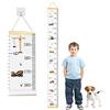 Heqishun Bambini Altezza Crescita Grafico Misurazione, Diagramma di Crescita della Tela Rimovibile per Bambini con Gancio per Appendere (200cm x 20cm)
