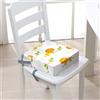 Surwin Rialzo da Sedia per Bambini Rialzo Sedia Bambini Cuscino Rialzo Cuscino per Sedia Seggiolino Regolabile Lavabile Smontabile con 2 Cinghie per Sedia da Pranzo - 3D Leone (Bianco,32x32x8cm)