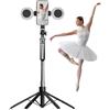 Generic Treppiede Per Telefono Con Luce Supporto Cellulare, Stativo Fotocamera E | Selfie Stick Con Luce Per Vlog Viaggi Video Registrazione Live Streaming Cellulare Fotocamera