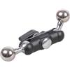Xjdzineq Duty 17 millimetri testa morsetto per il montaggio del monitor della fotocamera, staffa girevole del telefono con luce LED e supporto microfono Live Streaming Gear Adapter