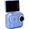 Plyisty Action Cam 4K con Foto da 48MP per Vlog, Corsa e Ciclismo — Mini Sports Cam Magnetica con WiFi e Touchscreen Ribaltabile da 2,0" per Riprese POV (BLUE)