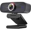 MOOILKO Webcam Hd 1080P 30fps streaming USB con microfono for computer Riunione Web Camera for conferenze, live, registrazione Lavoro d'ufficio