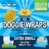 Bodhi Dog Involucri usa e getta per cani maschi, 20 pannolini regolabili di alta qualità con controllo dell'umidità e indicatore di umidità, 20 pezzi, taglia XS