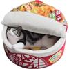 寵幸 Ramen - Cuccia per cani e gatti, tiene al caldo e super morbida, cuscino rimovibile e lavabile per cani e gatti di taglia piccola, media e grande