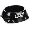 Mainely Personalizzabile ciotola per cane in plastica Leno Classic 300ml (S) Nero- antiscivolo e lavabile in lavastoviglie- per cani di piccola taglia- personalizzata con il nome- Petslino