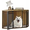 EUGAD Mobile Kennel Cane, Gabbia per Cani ad Angolo, Gabbia per Cani in Legno,Tavolo Supplemento,Sopporta di 70kg, Moderna Kennel Cane,Dog Crate Decorativa con Porta Bloccabile 111x60x67cm