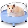 Meow&Woof Contenitore per bagno con sabbia per criceti, grande sabbiera per gerbili e gerbilli, piccola vasca da bagno per cincillà, accessorio per gabbia per criceti, 16,5 cm, blu