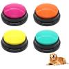 Vexnaro Set di 4 Pulsanti Buzzer Registrabili per Cani, Registrazione Audio di 30 Secondi per Addestramento e Gioco Interattivo, Pulsanti di Comunicazione per Cani e Gatti (Miscelazione dei Colori 4)