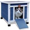 HiCaptain Cuccia gatto esterno, casetta per gatti, cappellone per conigli aumentabile resistente alla casette in legno per piccoli animali e habitat