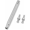 PRUBOVI Tubo di prolunga per antenna da 35,5 cm con due fori di montaggio, compatibile con i modelli ASIN B0F8HQ6NCN e B0F8HHBKM5, asta di supporto in ferro, lunghezza regolabile, colore argento