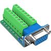 Oiyagai Connettore DB15 Femmina con Dado VGA 3+9 15 Pin a 3 File con Scheda di Distribuzione a Vite Saldatura-Libera