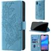 CaseGla Cover per Huawei P20 Lite, Azzurro | Blocco RFID, Portafoglio Pelle PU, Flip Libro, Porta Carte, Magnetica Libretto, Antiurto Protezione Completa