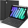 WINCHKING Custodia Tastiera per iPad Mini 7 2024/6 2021 8,3, Cover con Italiano QWERTY Bluetooth Tastiera per iPad Mini 6a/7a Generazione 8.3 Pollici, Nero