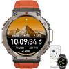 AAFGVC Sekoda Gps Smartwatch Doppia Banda Sei Satelliti Navigazione Precisa Oltre 170 Dati Salute Batteria 15 Giorni Impermeabile Militare (Rosso)