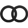 QUARKZMAN Anello Adesivo magnetica, 2Pcs Kit Di Conversione Universale Per Ricarica Wireless Magnetica In Pelle Per Custodie Per Telefono Ricarica Wireless Senza Fili (Nero)