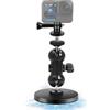 TEKCAM Supporto Magnetico Compatibile con GoPro Hero 13/12/11, Insta360 X5 X4, AKASO, DJI Osmo Action 5 Pro, Wolfang Action Camera e più dispositivo, con filettatura da 1/4, Testa a Sfera Girevole a 360°