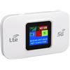 lyrlody Router 4G Portatile, Hotspot WiFi Mobile Modem WiFi 300Mbps 4G LTE con Slot per Scheda SIM, per un Massimo di 10 Dispositivi Compatibili con Telefono, Tablet e Laptop