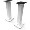 Kanto SX26W Universal Fillable Speaker Floor Stands for Bookshelf Speakers | 26 Tall | Dedicated Cable Channel | Fill Bags Incl. | Pair | White