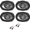 IPNOSIS Kit 4 Casse Anteriori E Posteriori ALPINE SXE-6925S (6x9) Per Jeep Renegade Con 4 Connettori