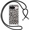 ZhuoFan Custodia con Cordino per Google Pixel 9 Pro 5G, Trasparente Aesthetic Modello Leopardo Disegni Cover con Collana Nero Antiurto Case Regolabile Cellulare Girocollo per Femmina, 02