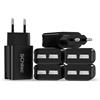 SCHITEC Caricatore USB, confezione da 6 unità con 2 porte 5V/2.1A ciascuna. Adattatore da viaggio portatile per iPhone 12, 11, 8, per Samsung Galaxy, Huawei, Xiaomi e altri. Colore nero.