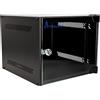 Extralink Armadio Rack 10 pollici 4U - Armadio di rete da 310 mm, fino a 30 kg, porta in vetro temperato, apertura a 180°, nero - per rete domestica e apparecchiature informatiche