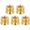 PATIKIL 5 Pezzi Adattatore Filettato Femmina 1/4 A Maschio 3/8 Oro