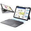 ESR iPad 11 (A16) 2025/10. Gen Flex Custodia con tastiera, tastiera magnetica ultra leggera rimovibile per iPad 10.9 con modalità di scrittura e visualizzazione, grande trackpad di precisione