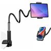 Gokemuak Supporto Tablet a Collo di Cigno, Braccio Flessibile per Letto e Scrivania, Supporto Tablet Orientabile a 360° Stabile per iPad Pro/Air/Mini, iPhone, Kindle, 4,7-13 Pollici (Nero)