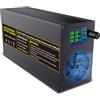 Capacity.Li Caricabatterie universale intelligente regolabile 60 V / 40 A per batterie 12 V / 24 V / 36 V / 48 V LiFePO₄, litio e piombo-acido, con display multifunz., connettore Anderson e morsetti a coccodrillo