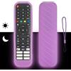 CTRLBETTER Custodia Telecomando in Silicone Compatibile Con Hisense EN2G30H EN2H30H EN2X30H EN2A30 EN2R30N EN2K30P EN2P30H EN2J30H TV Telecomando Copertura Protettiva Antiurto Con un Cordino(Viola Fluorescente)