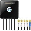 Maswell 5-in-1 GPS|5G-Antenna da esterno 4X4 MIMO, fino a 6 dBi, Omni Cross Polarized banda larga 600-8000 MHz, 4G+ LTE-A 5G UWB, WiFi 6E WiFi 7, GNSS GLONASS Beidou Gaileo, SMA-Stecker