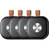Pakinui Tracker Tag 4 pezzi, Bluetooth Trova Oggetti Compatibile con Dov'è (solo iOS), Smart Air Tracker Localizzatore Tag per Bagagli/Borse/Portafogli/Zaini (nero)