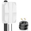 Nelawya Antenna 4G LTE 5G da Esterno 698-2700 | 3300-3800MHz Antenna a Pannello Mimo fino a 12dBi Direzionale con cavo da 10 metri, Connettore TS9/SMA compatibile con Modem Router 5G 4G LTE