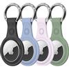 FDHYFGDY [4 Pezzi Cover per Portachiavi Apple AirTag 2, Impermeabile e Antigoccia, Custodia Protettiva Portatile in Silicone, Cover Protettiva per AirTag 2 Case Tracker