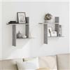 Lumanois Mensole a Muro 2pz Grigio Cemento 50x12x50 cm in Truciolato,Mobili,Scaffalature,Scaffali e mensole per pareti,4.45kg-853257