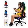 Nuwo Sedia Gaming LED RGB Ergonomica in Tessuto Traspirante | Reclinabile 180° | Struttura in Acciaio 150Kg | Braccioli 2D | Supporto Lombare e Cervicale | Sedia PC Gaming e Ufficio