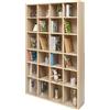 Iris Ohyama, Scaffale libreria/scaffale per libri con 24 contenitori/libreria a cubo in legno, Legno massello, Verticale, Ripiani regolabili, Ufficio, Soggiorno - Book Shelf BKS-1812 - Marrone chiaro