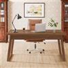 Tribesigns Scrivania Direttoriale per Ufficio Casa, 140 cm Scrivania in Legno con Cassetto, Scrivania Moderna Mid-Century per Studio, Scrivania Rustica per PC e Laptop, Noce Marrone