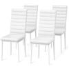 Blishom Set di 4 sedie da pranzo, sedie da tavolo in similpelle, moderne sedie da cucina a vista per sale da pranzo, studi e soggiorni. (Bianco, Set da 4)