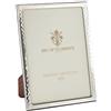SEC OF FLORENCE 7342/13x18 Cornice Portafoto in Argento Massiccio 925 con Retro in Legno Mogano