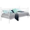 EGGREE Letti Singolo Divano Letto Metallo Divanetto strutture e Basi 90x190cm Bianco