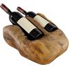 Organizedlife Portabottiglie in legno di radice - Portabottiglie in legno per 2 bottiglie di vino, oggetto decorativo in radica per cucina, sala da pranzo, soggiorno