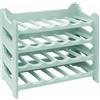 MA MAISON Set Cantinetta Vino Portabottiglie - in Plastica, Eleganti, Impilabili, Lavabile, Modulare, Organizzare e Valorizzare la Tua Collezione, Soluzioni Pratiche, Decorative - (4, Verde Chiaro)
