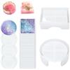 Yudobliss Stampi per Sottobicchieri in Resina, 10 Pezzi Vassoio per Stampi in Silicone, Stampi per Sottobicchieri in Resina, Stampa in Silicone per Sottobicchieri in Resina Epossidica, per Sottobicchieri
