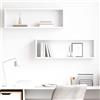 Generico Mensole Parete a Cubo 2pz Bianco 80x15x26,5cm Legno Multistrato,Mobili,Scaffalature,Scaffali e mensole per pareti-807106